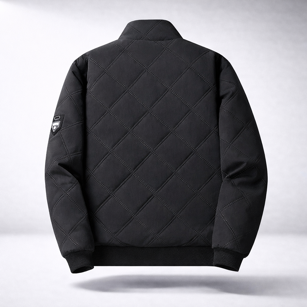 Men's Quilted Jacket Padded Casual Winter Coat Lightweight Warm