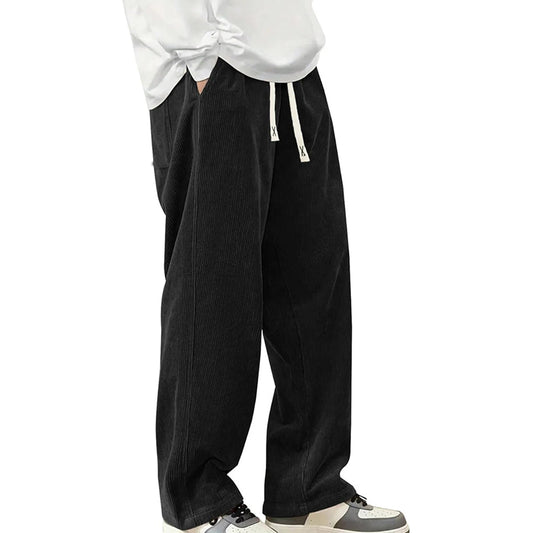 Men's Corduroy Pants Wide Leg Jogger Comfortable