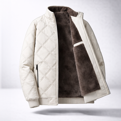 Men's Quilted Jacket Padded Casual Winter Coat Lightweight Warm
