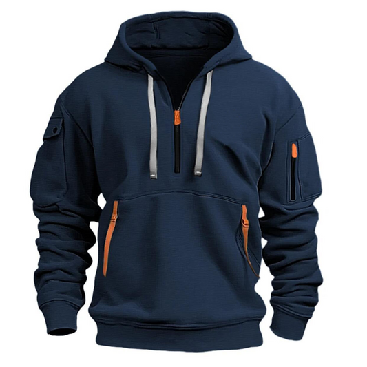 Men's Zip Hoodie Casual Fleece Sweatshirt with Pockets Warm