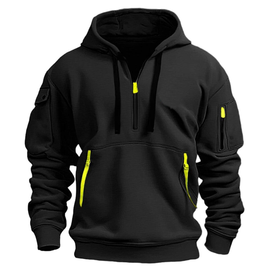 Men's Zip Hoodie Casual Fleece Sweatshirt with Pockets Warm