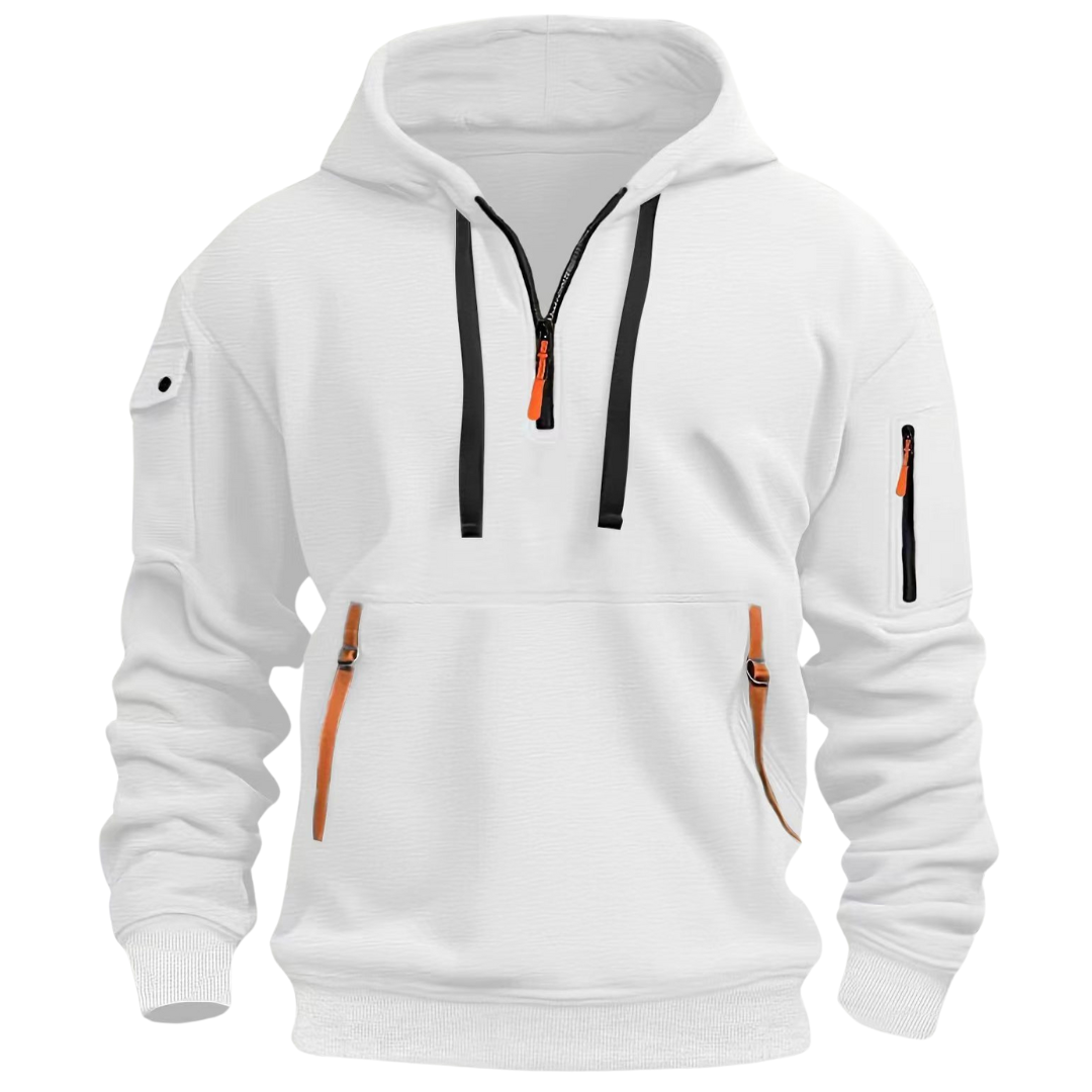 Men's Zip Hoodie Casual Fleece Sweatshirt with Pockets Warm