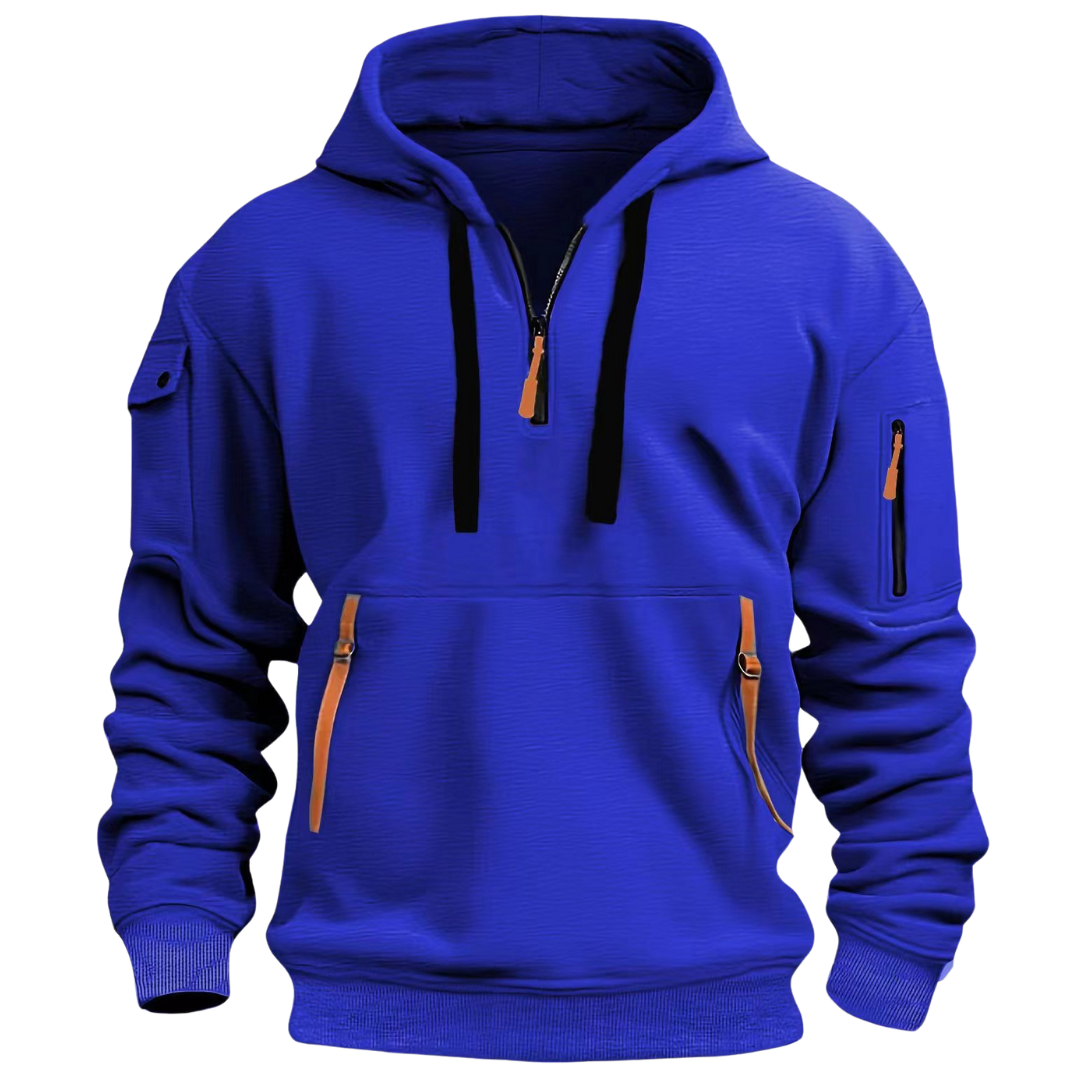 Men's Zip Hoodie Casual Fleece Sweatshirt with Pockets Warm