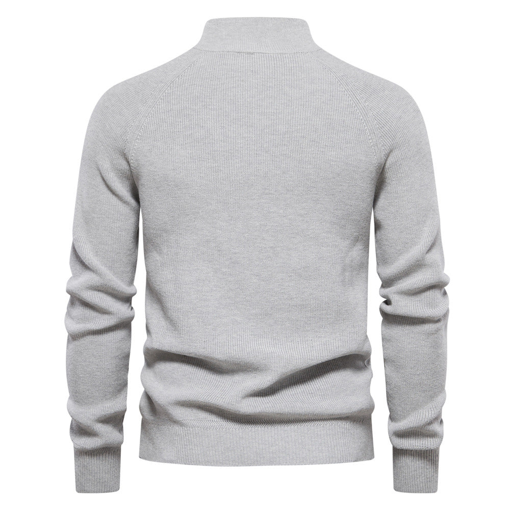 Men's Half Zip Sweater Breathable Knit Pullover Warm