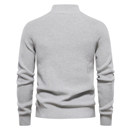 Men's Half Zip Sweater Breathable Knit Pullover Warm