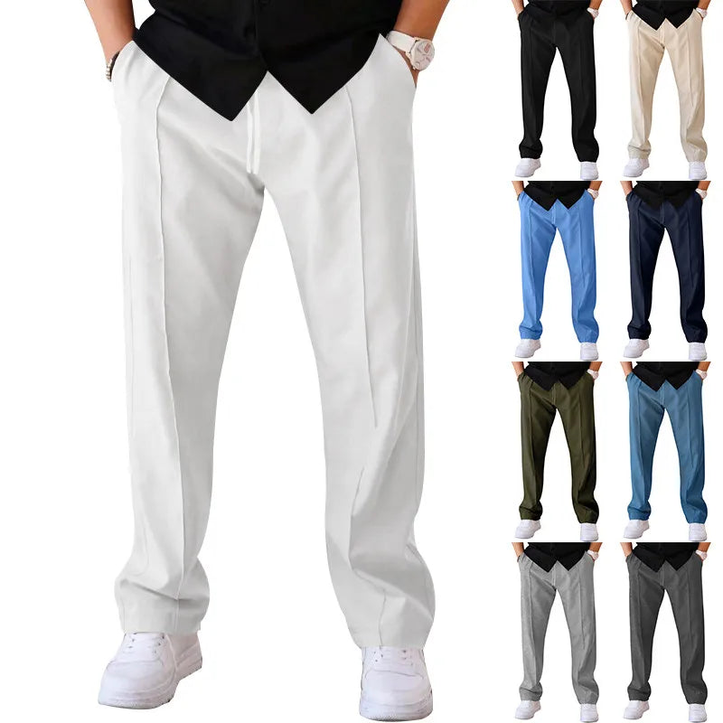 Men's Stretch Trousers Flexible Fit Smart Casual