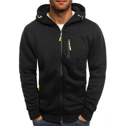 Men's Premium Zip Hoodie Warm Fleece Sweatshirt Comfortable Casual