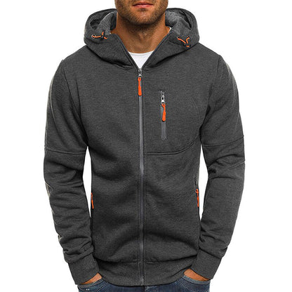 Men's Premium Zip Hoodie Warm Fleece Sweatshirt Comfortable Casual