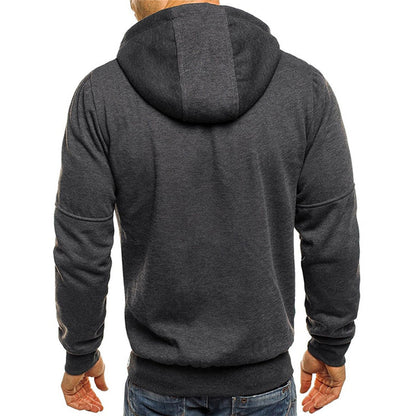 Men's Premium Zip Hoodie Warm Fleece Sweatshirt Comfortable Casual