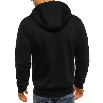 Men's Premium Zip Hoodie Warm Fleece Sweatshirt Comfortable Casual