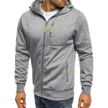 Men's Premium Zip Hoodie Warm Fleece Sweatshirt Comfortable Casual