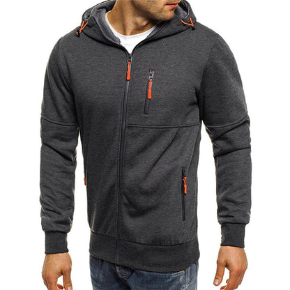 Men's Premium Zip Hoodie Warm Fleece Sweatshirt Comfortable Casual
