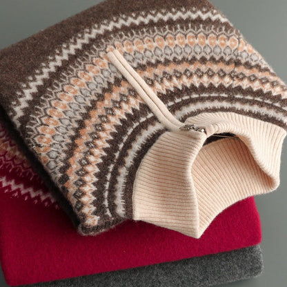 Men's Cashmere Half Zip Sweater Luxury Warm Pullover Premium Knit
