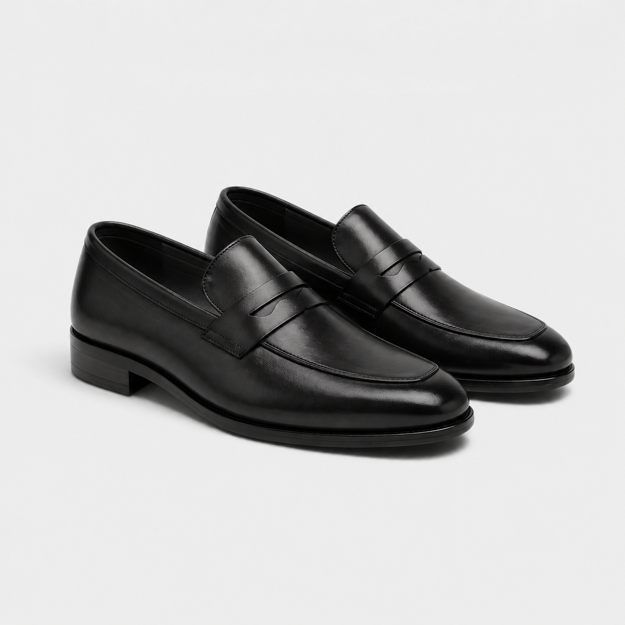 Men's Brown Loafers Cow Leather Slip-On Business Shoes