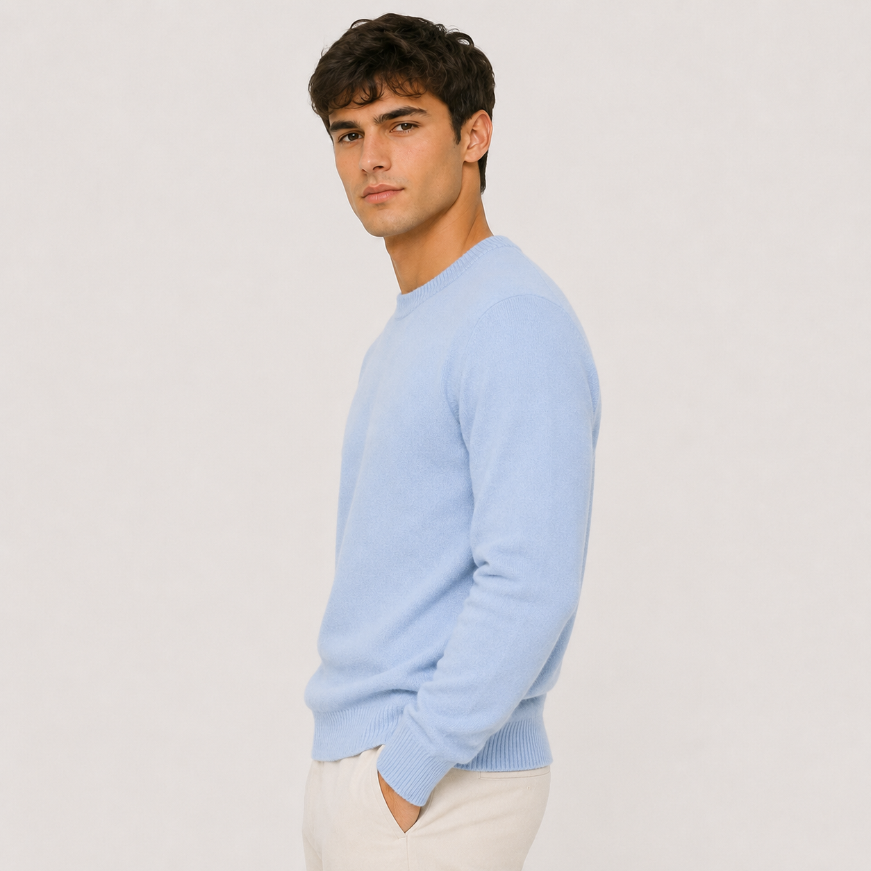 Men's Cashmere Look Sweater | Luxurious Soft Classic Knitwear | Versatile Year-Round Layer 1