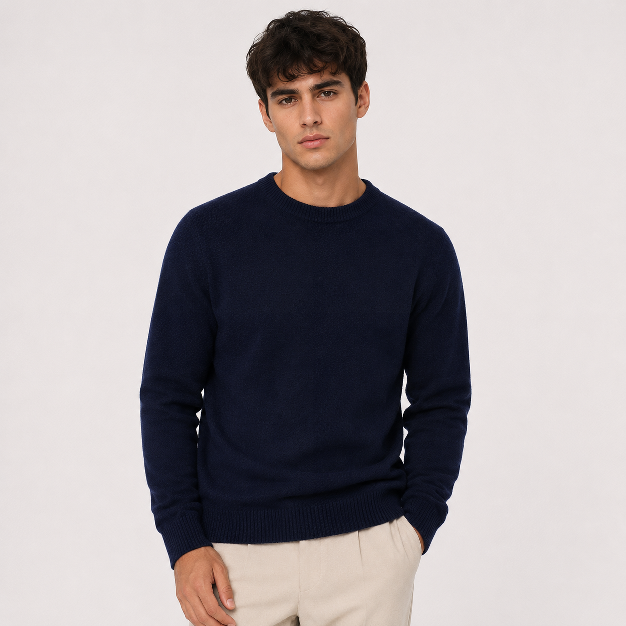 Men's Cashmere Look Sweater | Luxurious Soft Classic Knitwear | Versatile Year-Round Layer 4