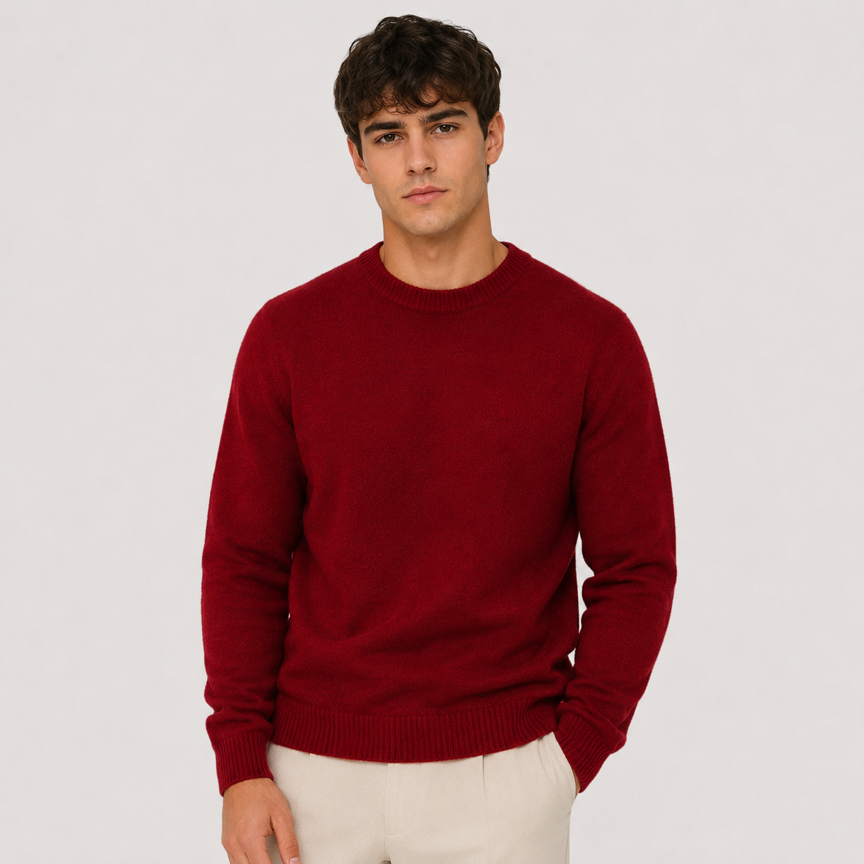 Men's Cashmere Look Sweater | Luxurious Soft Classic Knitwear | Versatile Year-Round Layer 5