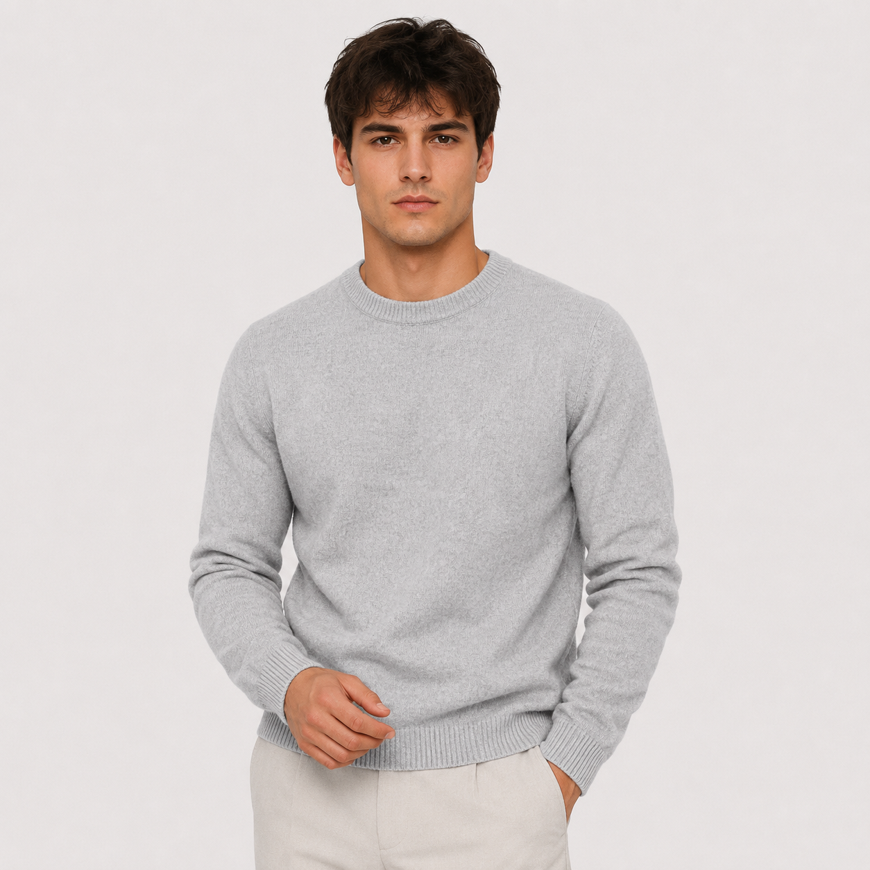 Men's Cashmere Look Sweater | Luxurious Soft Classic Knitwear | Versatile Year-Round Layer 7