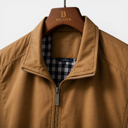 Men's Casual Jacket Lightweight Breathable Zip Front Neutral Fabric