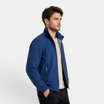 Men's Casual Jacket Lightweight Breathable Zip Front Neutral Fabric