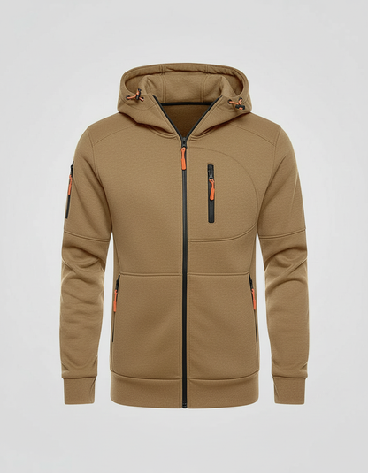 Men's Cotton-Polyester Zip Hoodie | Stylish Comfortable Casual Sweatshirt