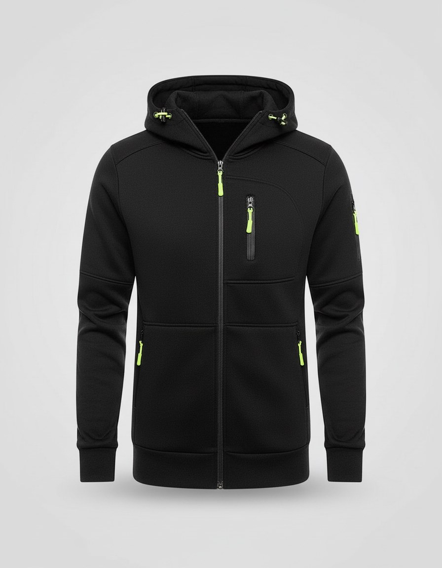 Men's Cotton-Polyester Zip Hoodie | Stylish Comfortable Casual Sweatshirt