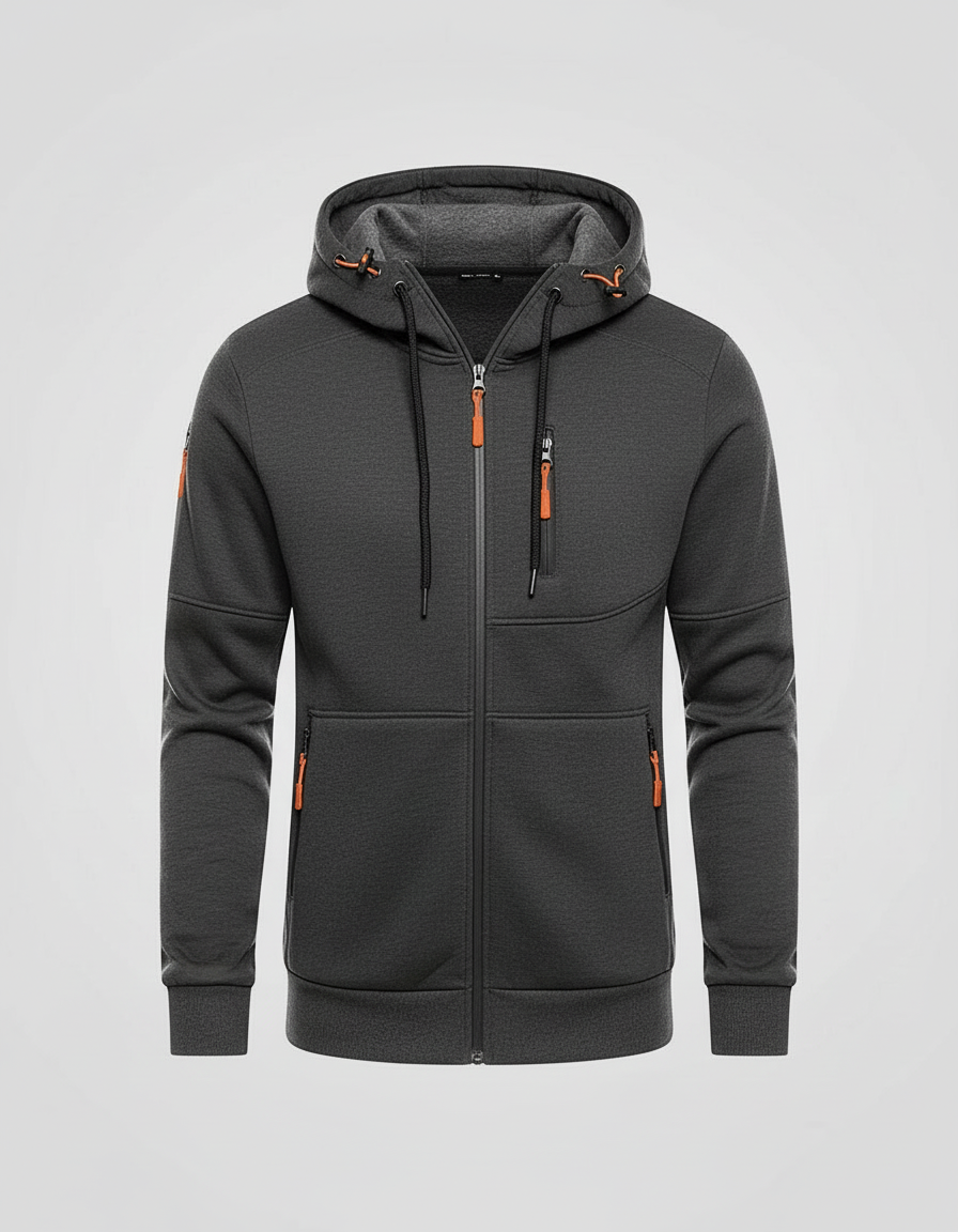Men's Cotton-Polyester Zip Hoodie | Stylish Comfortable Casual Sweatshirt