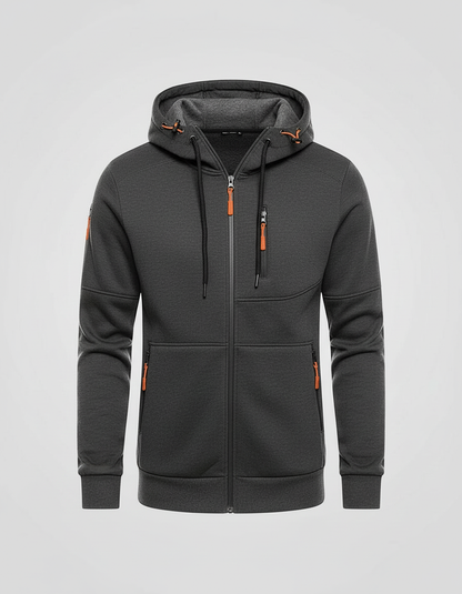 Men's Cotton-Polyester Zip Hoodie | Stylish Comfortable Casual Sweatshirt