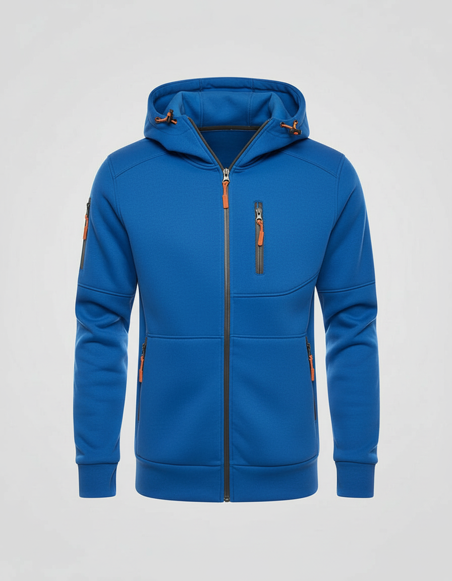 Men's Cotton-Polyester Zip Hoodie | Stylish Comfortable Casual Sweatshirt