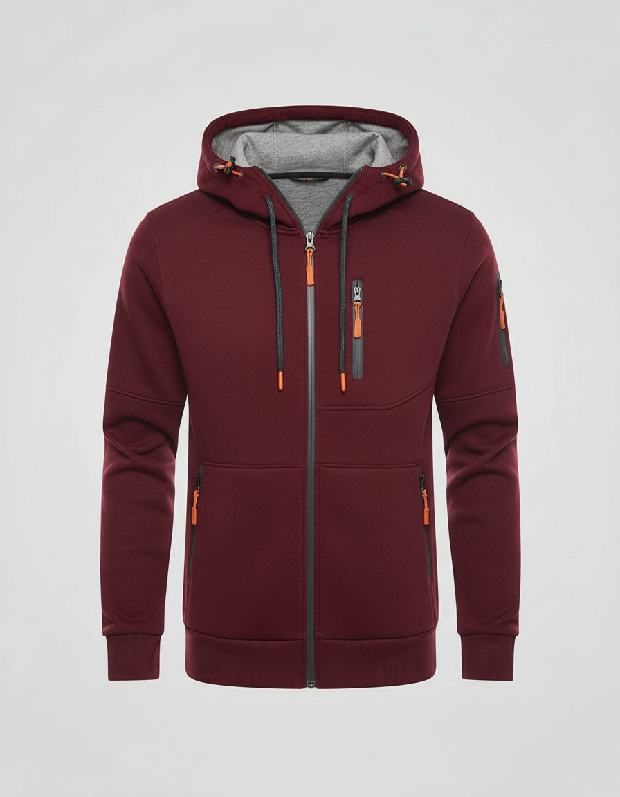 Men's Cotton-Polyester Zip Hoodie | Stylish Comfortable Casual Sweatshirt