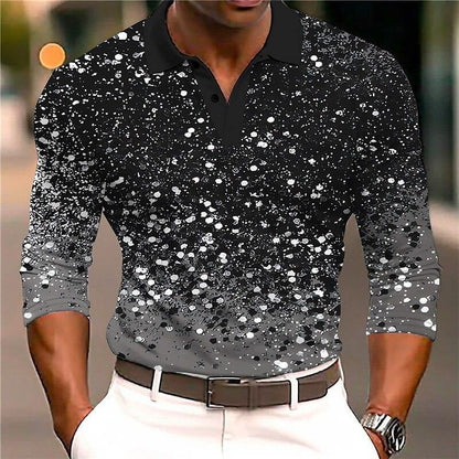 Men's Cotton Blend Long Sleeve Polo Shirt | Elegant Slim-Fit Casual Wear 2
