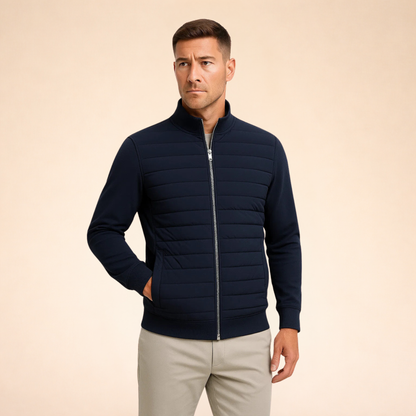 Men's Cotton Polyester Hybrid Puffer Jacket | Lightweight Comfortable Spring Outerwear 2