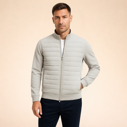 Men's Cotton Polyester Hybrid Puffer Jacket | Lightweight Comfortable Spring Outerwear 4