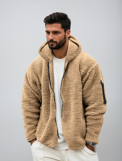 Men's Insulated Hooded Puffer Jacket | Sporty Warm Winter Outerwear 0