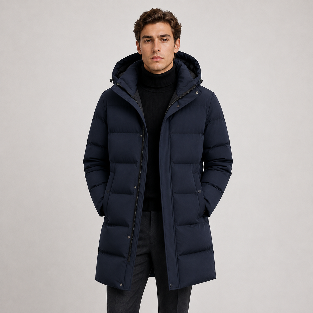 Men's Insulated Hooded Winter Parka | Warm Versatile Cold Weather Coat 0