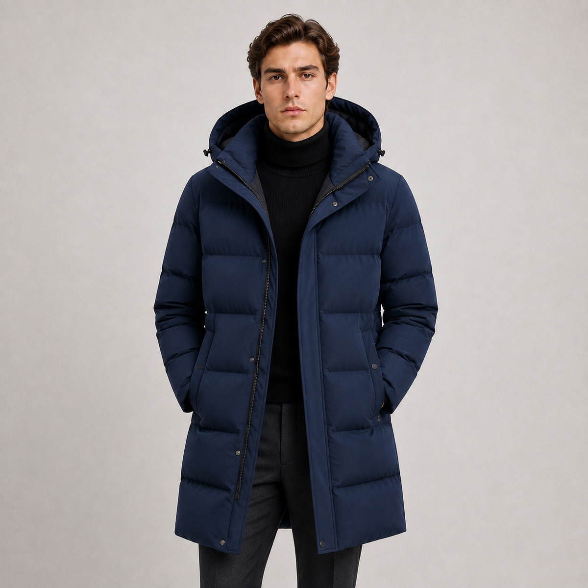 Men's Insulated Hooded Winter Parka | Warm Versatile Cold Weather Coat 1