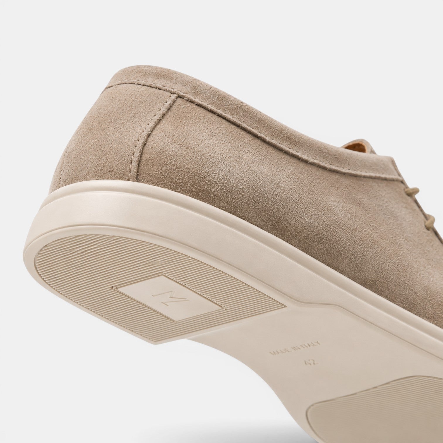 Men's Lace-Up Office Shoes Natural Suede Lightweight