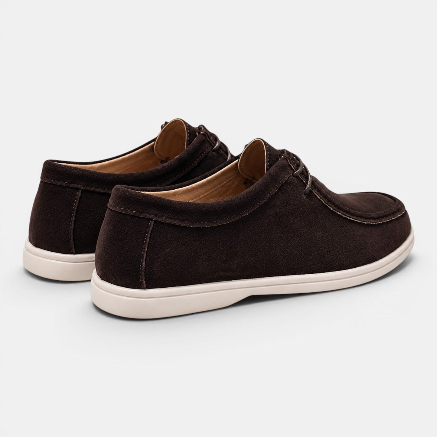 Men's Lace-Up Office Shoes Natural Suede Lightweight