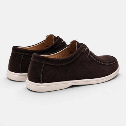 Men's Lace-Up Office Shoes Natural Suede Lightweight