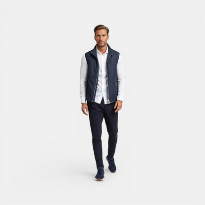 Men's Lightweight Bodywarmer Black Polyester Quilted Tailored Fit