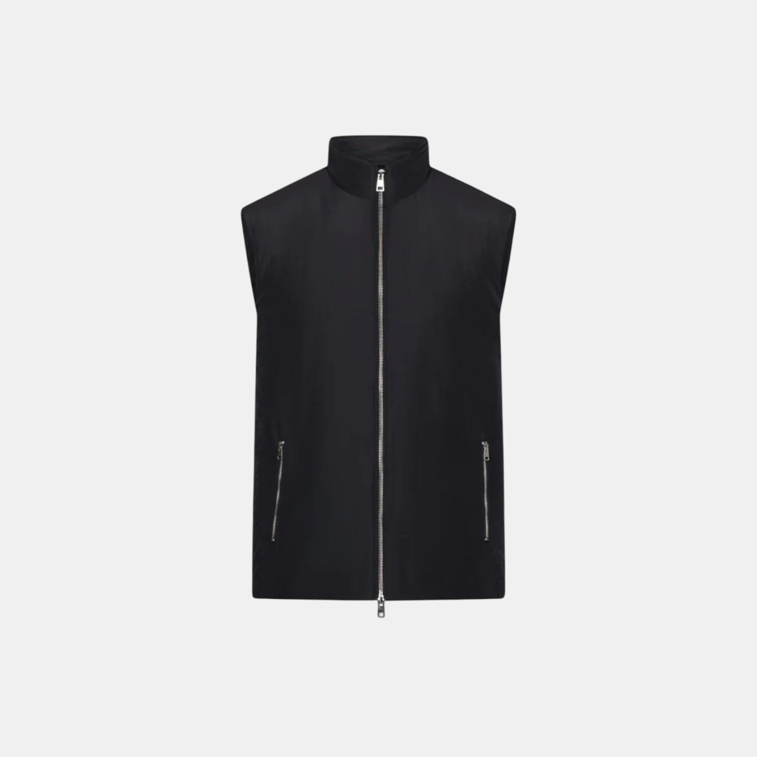 Men's Lightweight Bodywarmer Black Polyester Quilted Tailored Fit