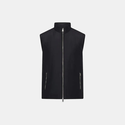 Men's Lightweight Bodywarmer Black Polyester Quilted Tailored Fit