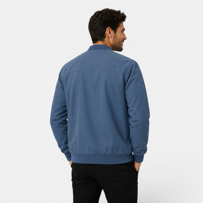Men's Lightweight Bomber Jacket Black Polyester