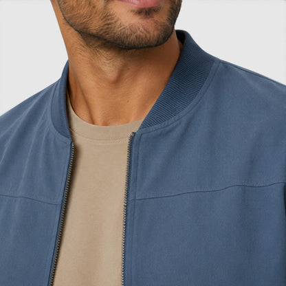 Men's Lightweight Bomber Jacket Black Polyester