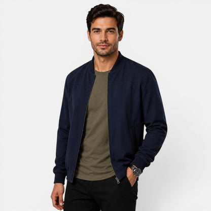 Men's Lightweight Bomber Jacket Black Polyester