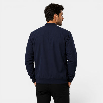 Men's Lightweight Bomber Jacket Black Polyester