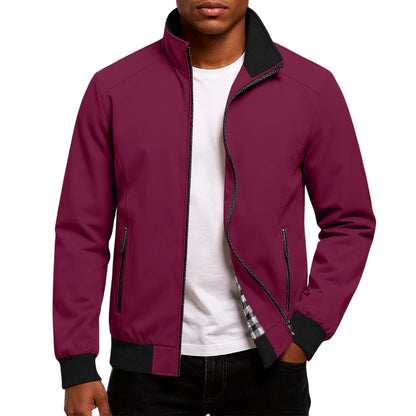 Men's Lightweight Fabric Bomber Jacket | Modern Stylish Spring Autumn Outerwear 0