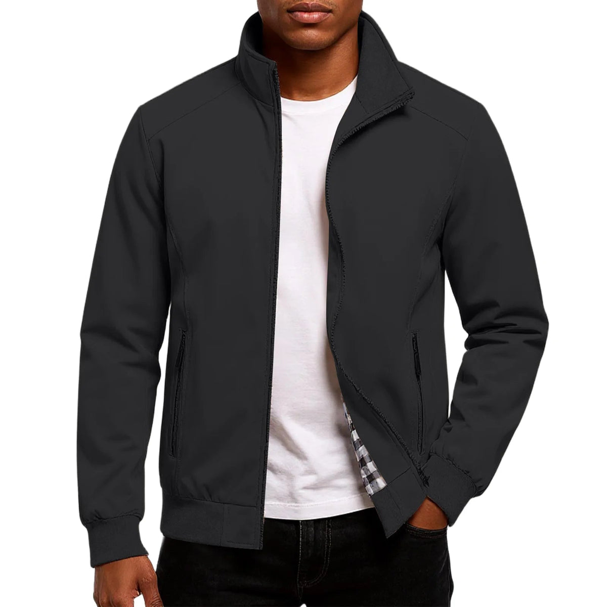 Men's Lightweight Fabric Bomber Jacket | Modern Stylish Spring Autumn Outerwear 2