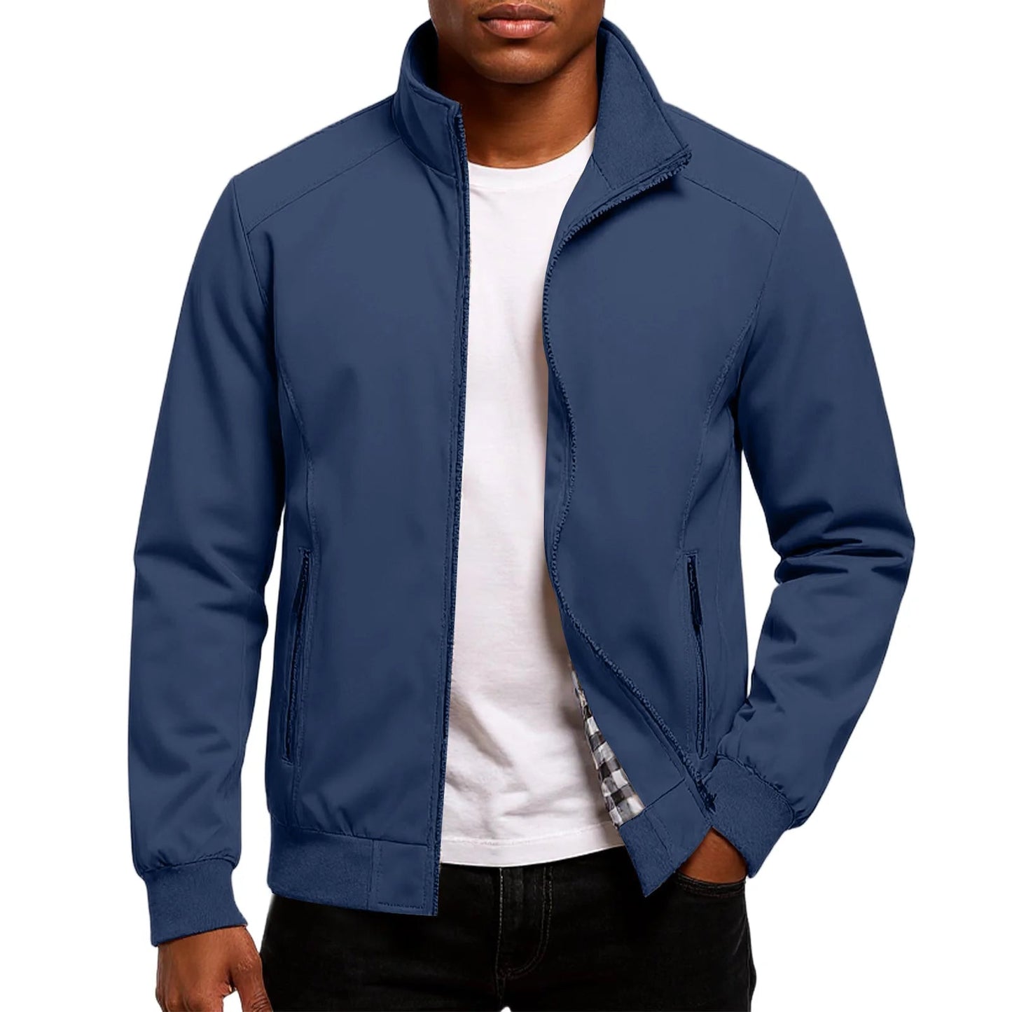 Men's Lightweight Fabric Bomber Jacket | Modern Stylish Spring Autumn Outerwear 5