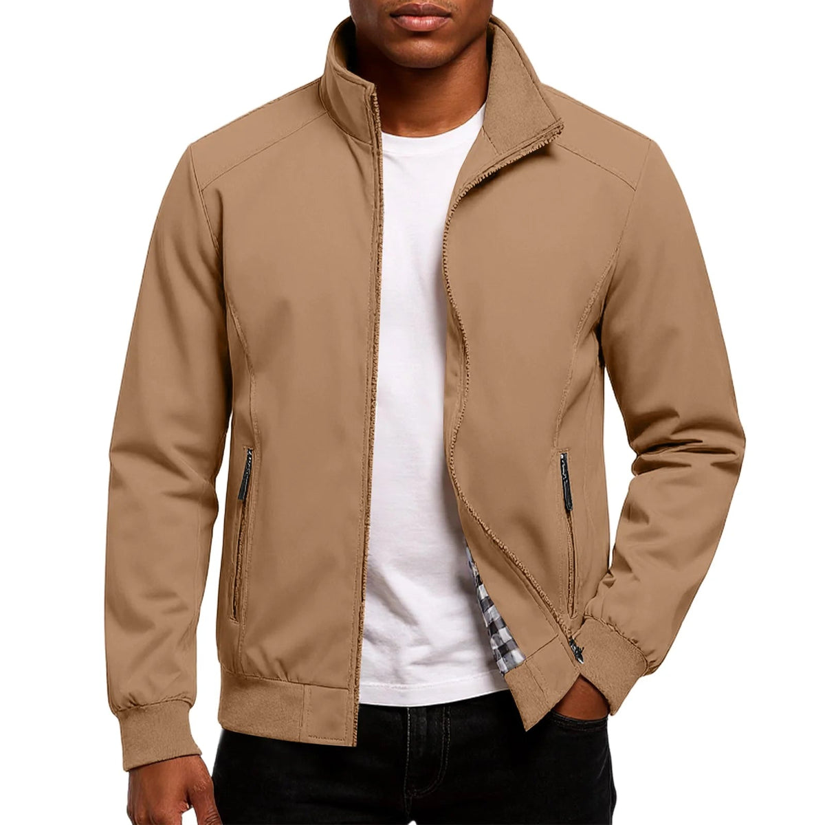 Men's Lightweight Fabric Bomber Jacket | Modern Stylish Spring Autumn Outerwear 7